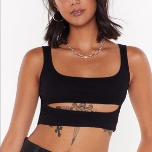 nasty gal open rubbed crop top